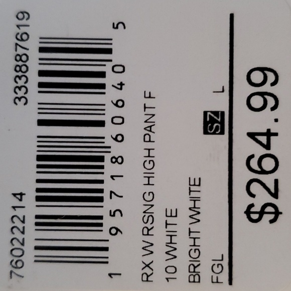 Roxy Rising High Snow Pants, Bright White with Black Band at Waist - Picture 7 of 8